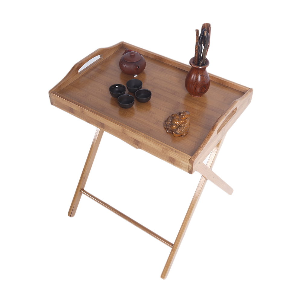Folding TV Tray Table Stand Eating Snack Dinner Coffee Wooden Home